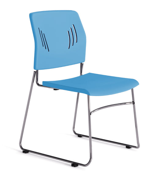 Stacked Seating Armless Stackable Side Chair with Chrome Frame OSSN6015