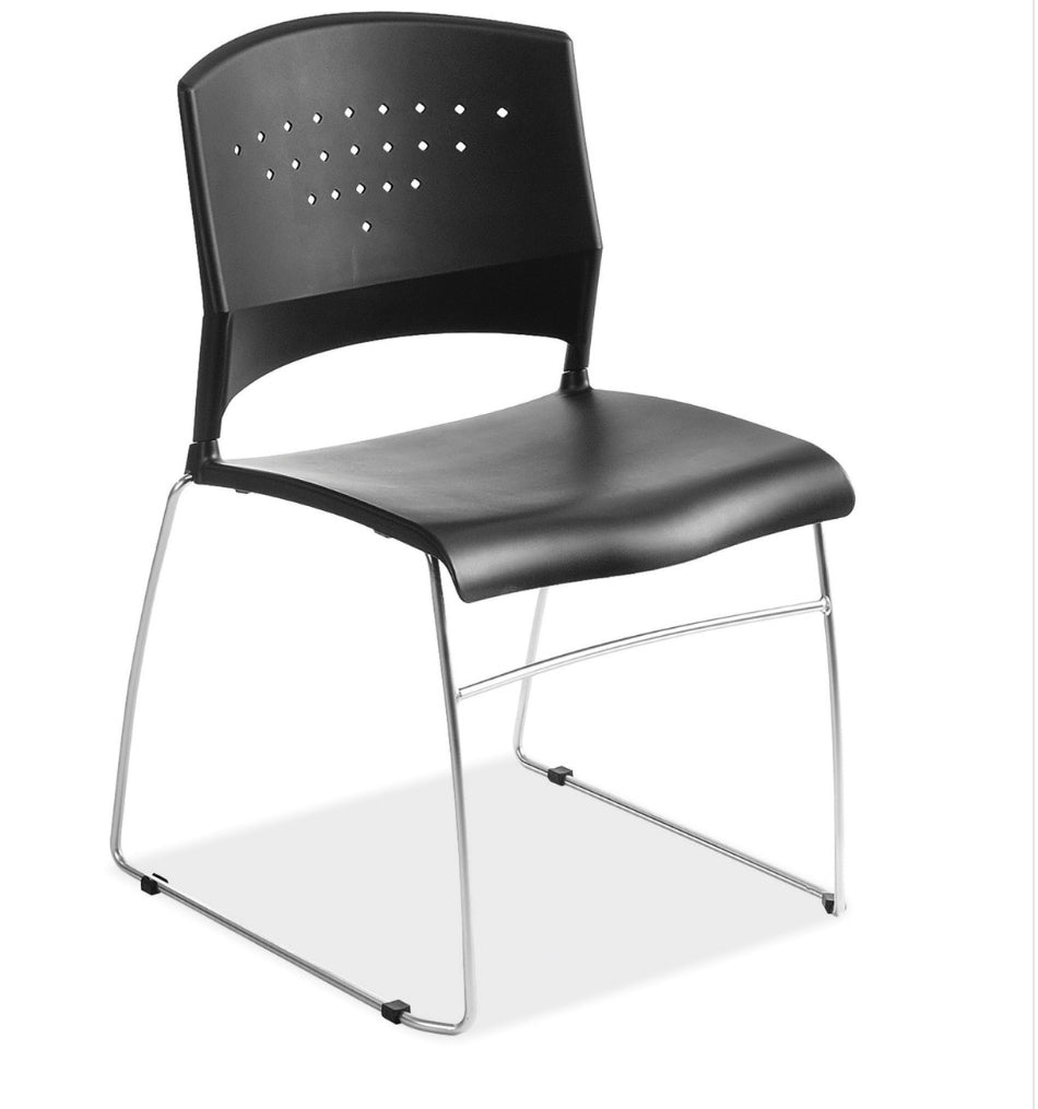 Tower | Stackable Side Chair with Chrome Frame SC1400BK