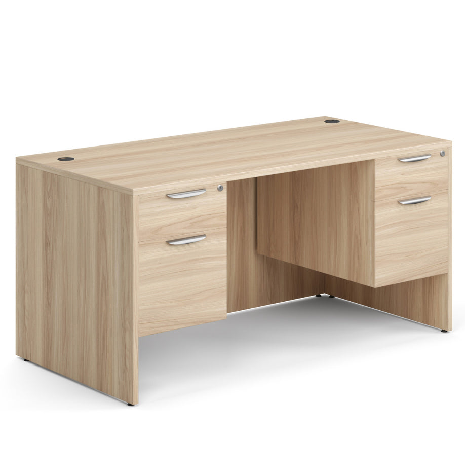 OS Laminate Collection Double 3/4 Pedestal Desk - 60" x 30"