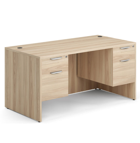 OS Laminate Collection Double 3/4 Pedestal Desk - 60" x 30"