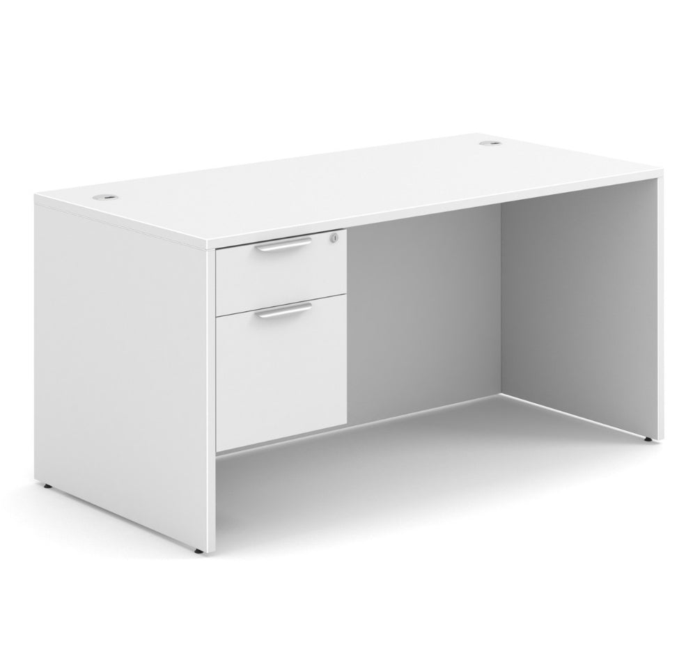 OS Laminate Collection Single 3/4 Pedestal Desk - 60" x 30"