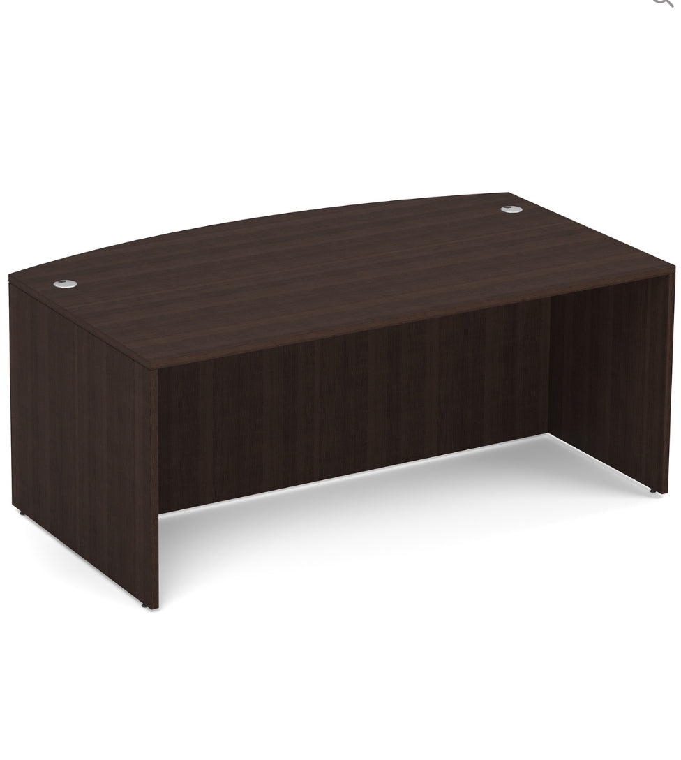 OS Laminate | 71"W Bow Front Desk Shell