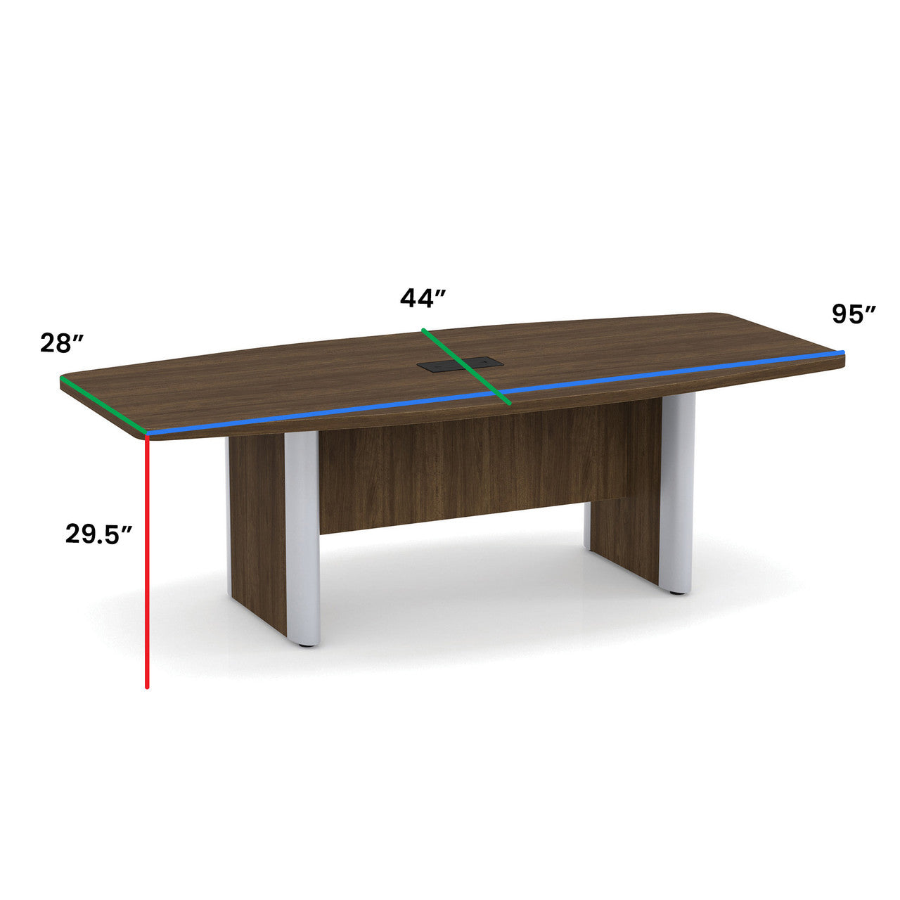 OS Conference Tables | Boat Shaped Conference Table with Elliptical Base - 8'