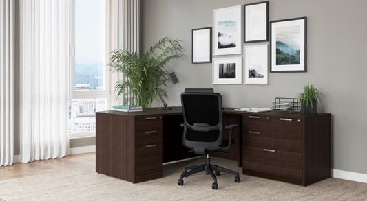 OfficeSource OS Laminate Collection L Shape Typical - OS112